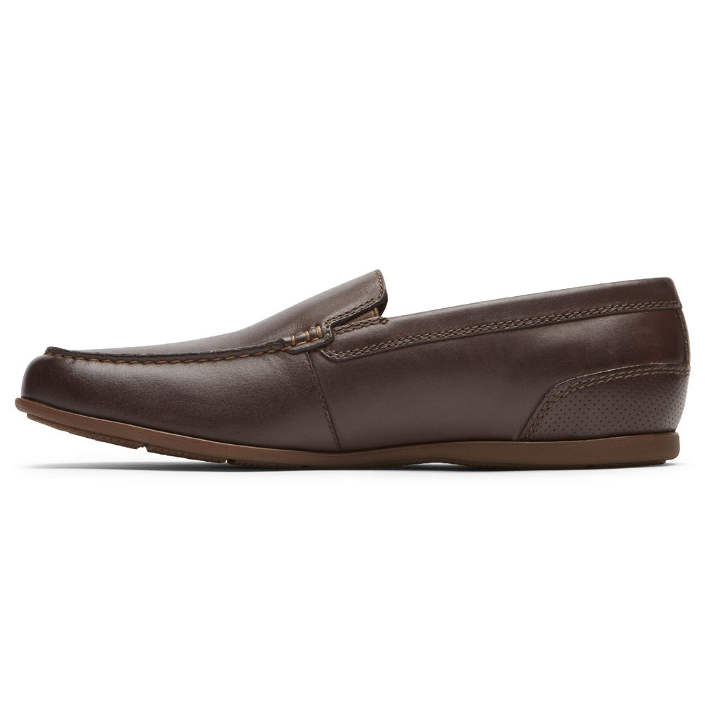 Rockport Mens Slip-On Dark Brown - Malcom Venetian - UK 182-LXFOBV